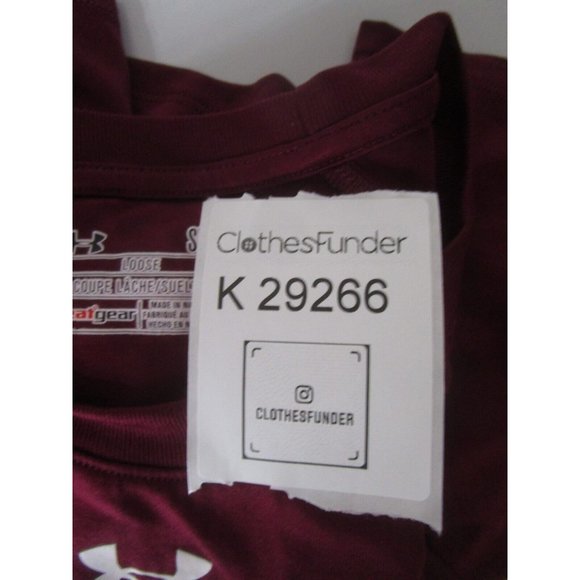 Under Armour Shirt Small Pullover Top Heat Gear Loose Running Preppy - Picture 10 of 10